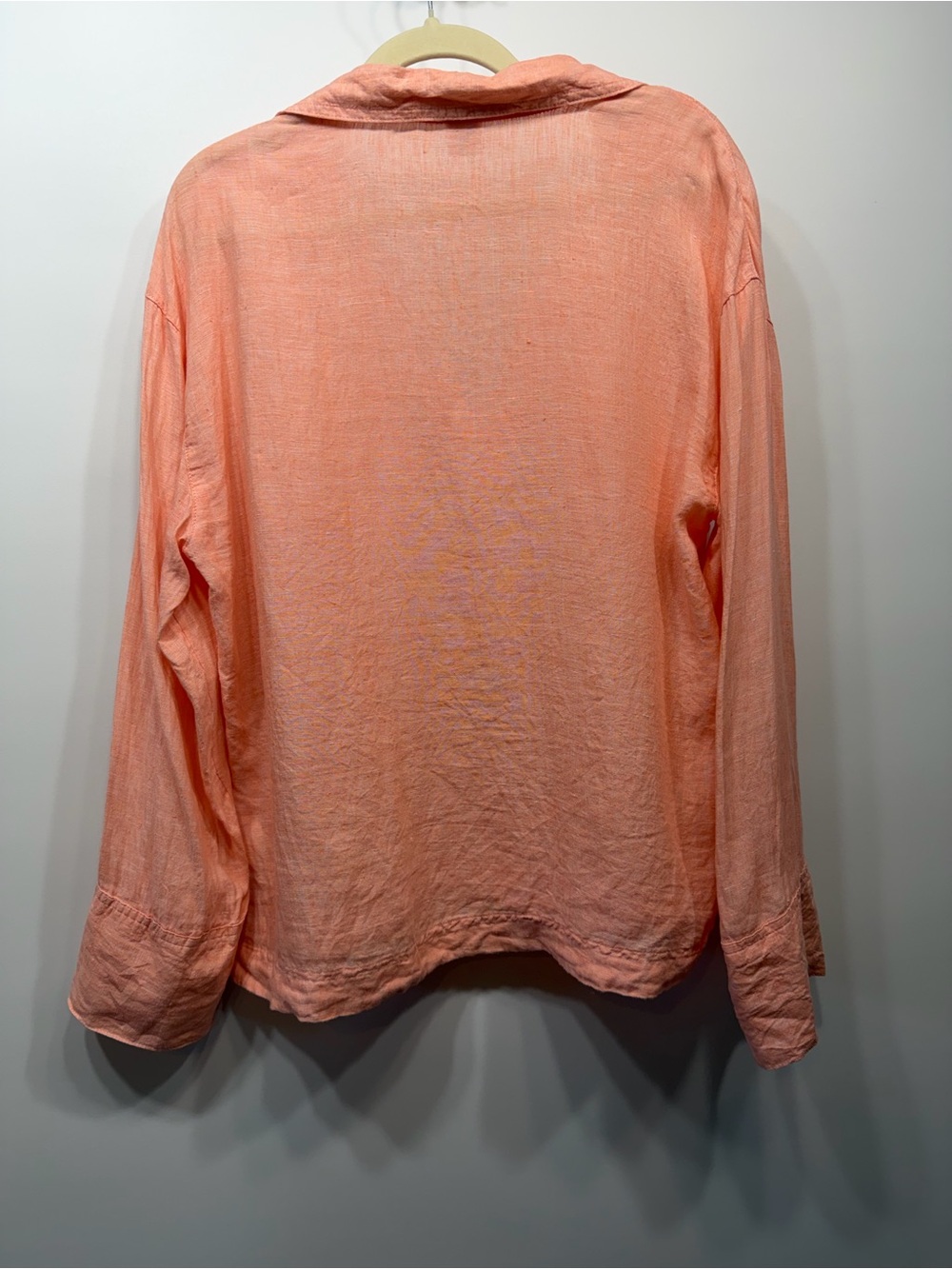 Martha Stewart Coral Peach Button-Down Shirt Size L - Picture 11 of 12